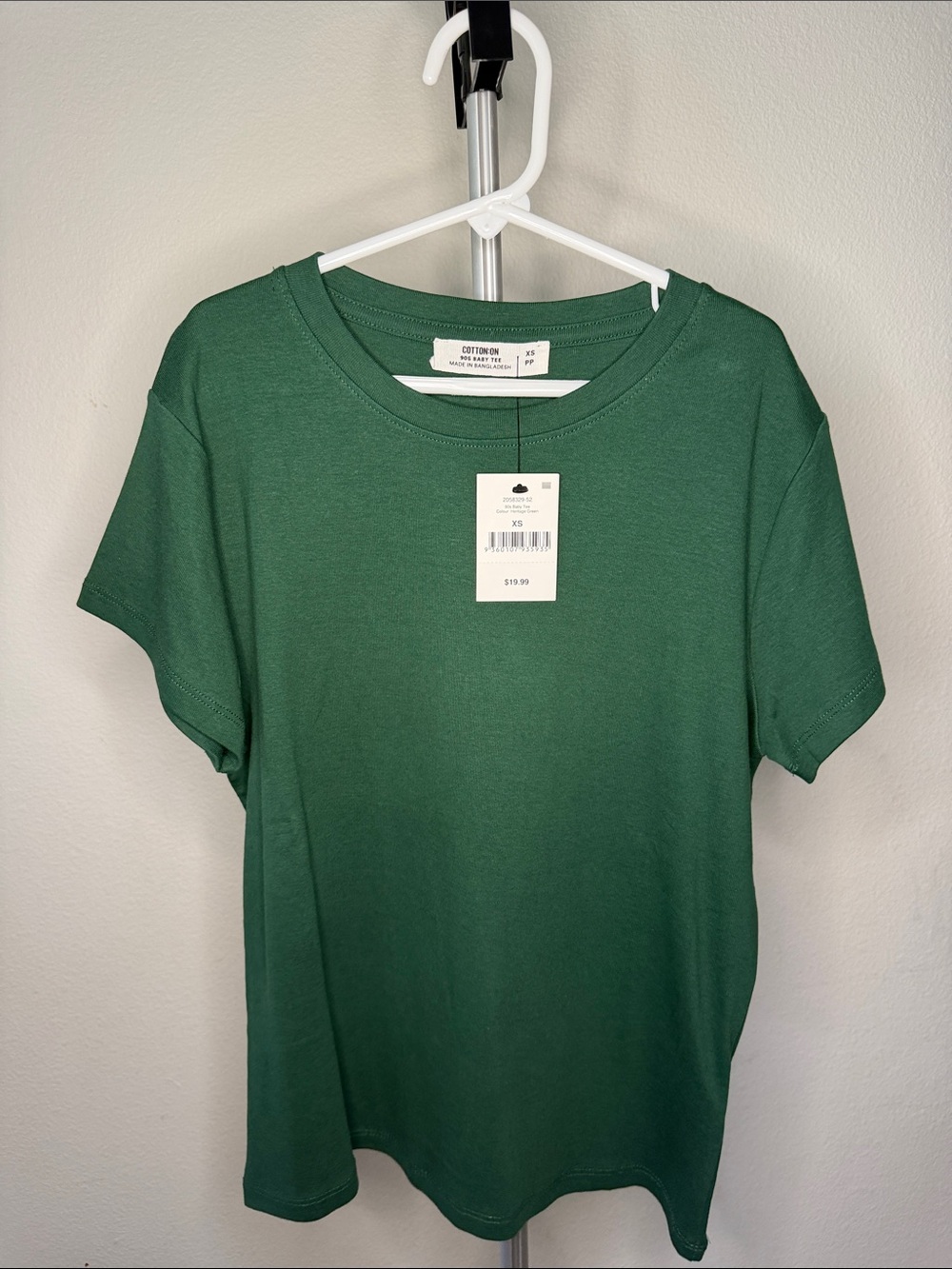 Cotton On - 90s Baby Tee - Forest Green,  Basic Crewneck Tee. NWT